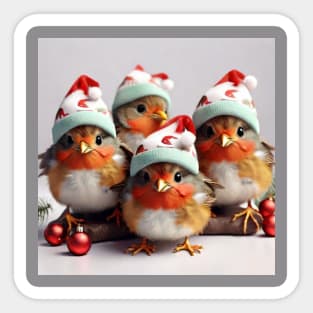 Christmas Robins Sticker